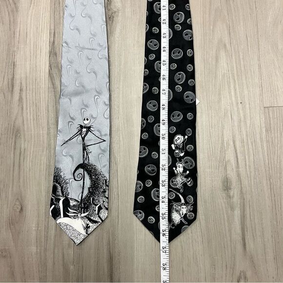 Set Vintage Nightmare Before Christmas collectible silk ties Glow in the dark - Picture 4 of 12